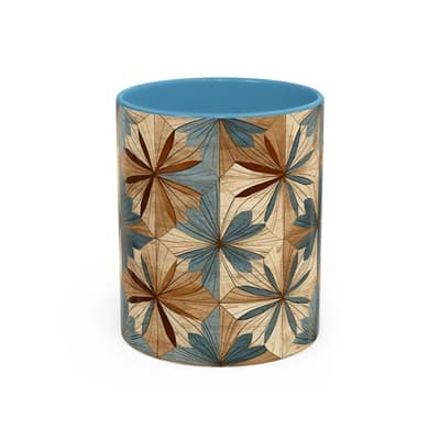 Boho Leaf Coffee Mug 11oz 15oz | Nature Inspired Gift | Rustic Kitchen Decor Cup