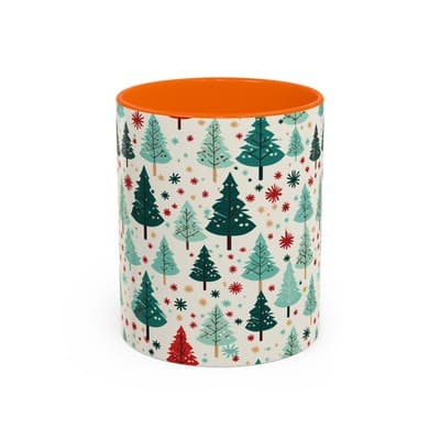 Christmas Tree Coffee Mug 11oz 15oz | Holiday Gift | Cute Winter Hot Cocoa Cup