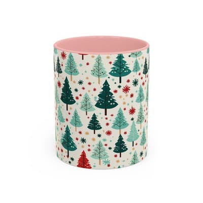 Christmas Tree Coffee Mug 11oz 15oz | Holiday Gift | Cute Winter Hot Cocoa Cup