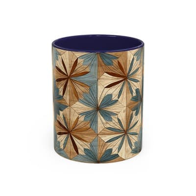 Boho Leaf Coffee Mug 11oz 15oz | Nature Inspired Gift | Rustic Kitchen Decor Cup