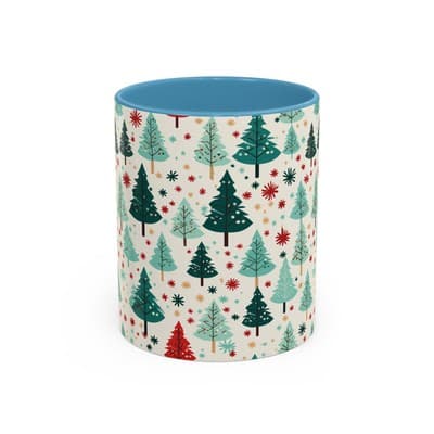 Christmas Tree Coffee Mug 11oz 15oz | Holiday Gift | Cute Winter Hot Cocoa Cup