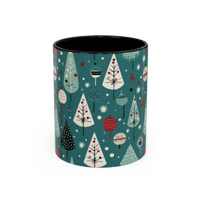 Holiday Tree Coffee Mug 11oz 15oz | Christmas Gift | Cozy Winter Decor Cup