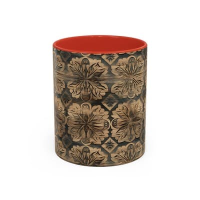 Dark Floral Coffee Mug 11oz 15oz | Gothic Boho Gift | Moody Rustic Kitchen Cup