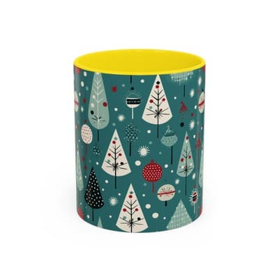 Holiday Tree Coffee Mug 11oz 15oz | Christmas Gift | Cozy Winter Decor Cup