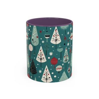 Holiday Tree Coffee Mug 11oz 15oz | Christmas Gift | Cozy Winter Decor Cup