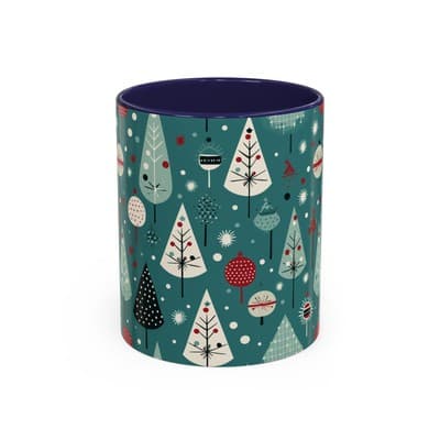 Holiday Tree Coffee Mug 11oz 15oz | Christmas Gift | Cozy Winter Decor Cup