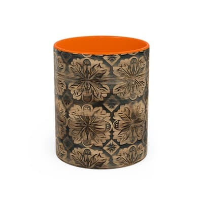 Dark Floral Coffee Mug 11oz 15oz | Gothic Boho Gift | Moody Rustic Kitchen Cup