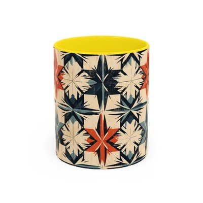 Bohemian Coffee Mug 11oz 15oz | Artistic Geometric Mug Gift | Cozy Decor Cup