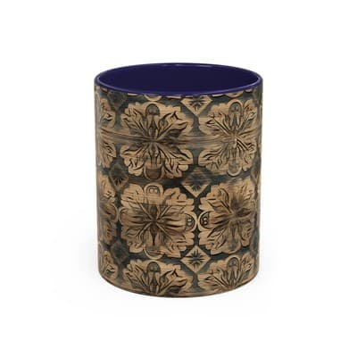 Dark Floral Coffee Mug 11oz 15oz | Gothic Boho Gift | Moody Rustic Kitchen Cup
