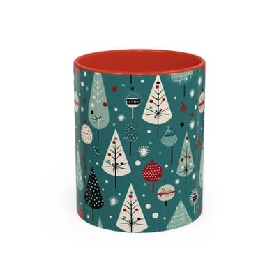 Holiday Tree Coffee Mug 11oz 15oz | Christmas Gift | Cozy Winter Decor Cup