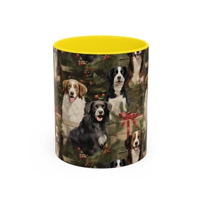 Dog Lover Holiday Mug 11oz 15oz | Christmas Gift for Pet Owners | Cute Dog Cup