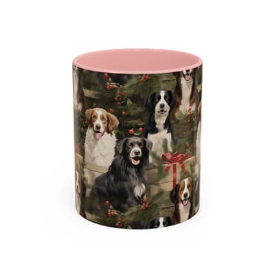 Dog Lover Holiday Mug 11oz 15oz | Christmas Gift for Pet Owners | Cute Dog Cup