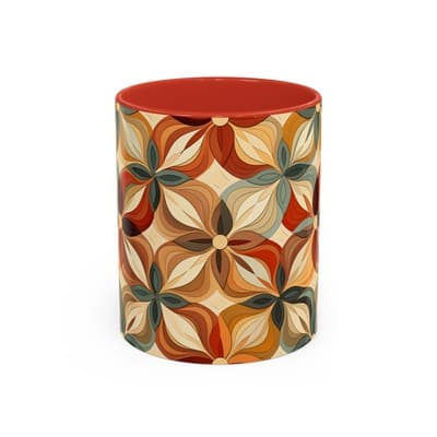 Boho Floral Coffee Mug 11oz 15oz | Cozy Fall Decor | Gift for Coffee Lovers