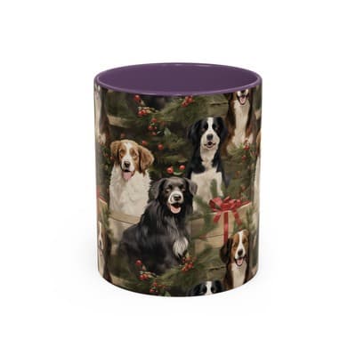 Dog Lover Holiday Mug 11oz 15oz | Christmas Gift for Pet Owners | Cute Dog Cup