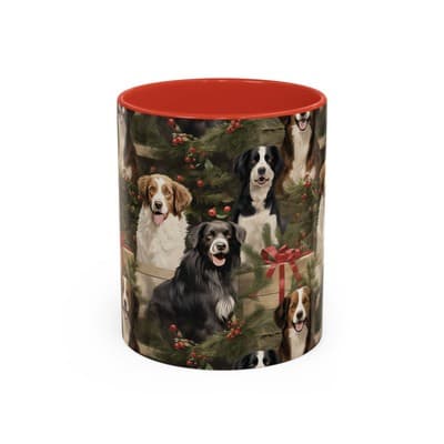 Dog Lover Holiday Mug 11oz 15oz | Christmas Gift for Pet Owners | Cute Dog Cup