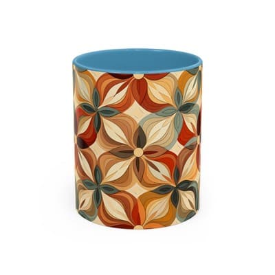 Boho Floral Coffee Mug 11oz 15oz | Cozy Fall Decor | Gift for Coffee Lovers