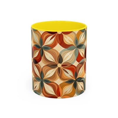 Boho Floral Coffee Mug 11oz 15oz | Cozy Fall Decor | Gift for Coffee Lovers