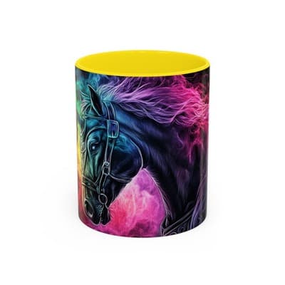 Rainbow Unicorn Horse Mug 11oz 15oz | Fantasy Coffee Cup | Gift for Dreamers