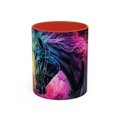 Rainbow Unicorn Horse Mug 11oz 15oz | Fantasy Coffee Cup | Gift for Dreamers