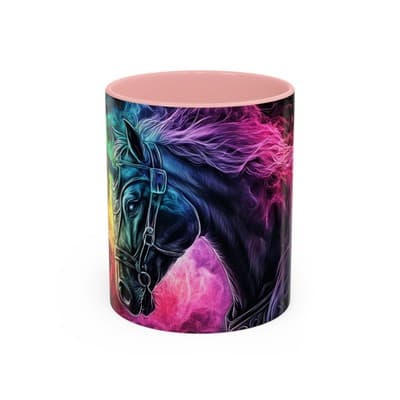 Rainbow Unicorn Horse Mug 11oz 15oz | Fantasy Coffee Cup | Gift for Dreamers