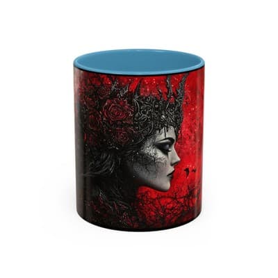 Gothic Rose Queen Mug 11oz 15oz | Dark Feminine Coffee Cup | Witchy Gift for Her