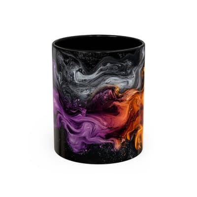 Cosmic Swirl Coffee Mug 11oz 15oz | Galaxy Smoke Cup | Mystical Artistic Gift