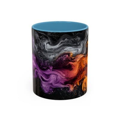 Cosmic Swirl Coffee Mug 11oz 15oz | Galaxy Smoke Cup | Mystical Artistic Gift
