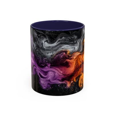 Cosmic Swirl Coffee Mug 11oz 15oz | Galaxy Smoke Cup | Mystical Artistic Gift