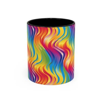 Bold Botanical Coffee Mug 11oz 15oz | Colorful Nature Cup | Artistic Gift Idea