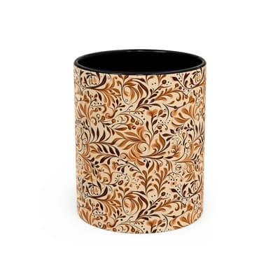 Elegant Floral Coffee Mug 11oz 15oz | Nature Tea Cup Gift | Cozy Neutral Décor