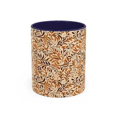 Elegant Floral Coffee Mug 11oz 15oz | Nature Tea Cup Gift | Cozy Neutral Décor