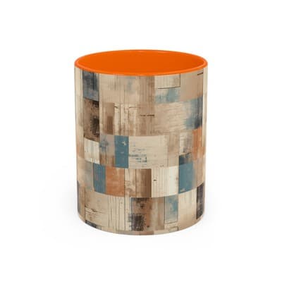 Modern Rustic Coffee Mug 11oz 15oz | Earth Tone Art Cup | Cozy Minimalist Gift