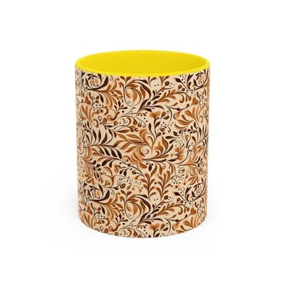 Elegant Floral Coffee Mug 11oz 15oz | Nature Tea Cup Gift | Cozy Neutral Décor