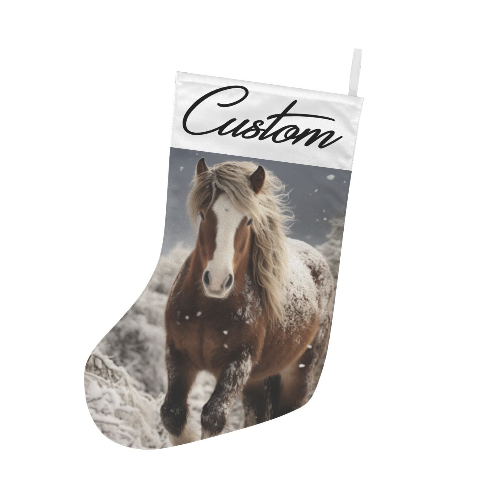 Personalized Clydesdale Horse Name Stocking Gift for Her Him Christmas Decor