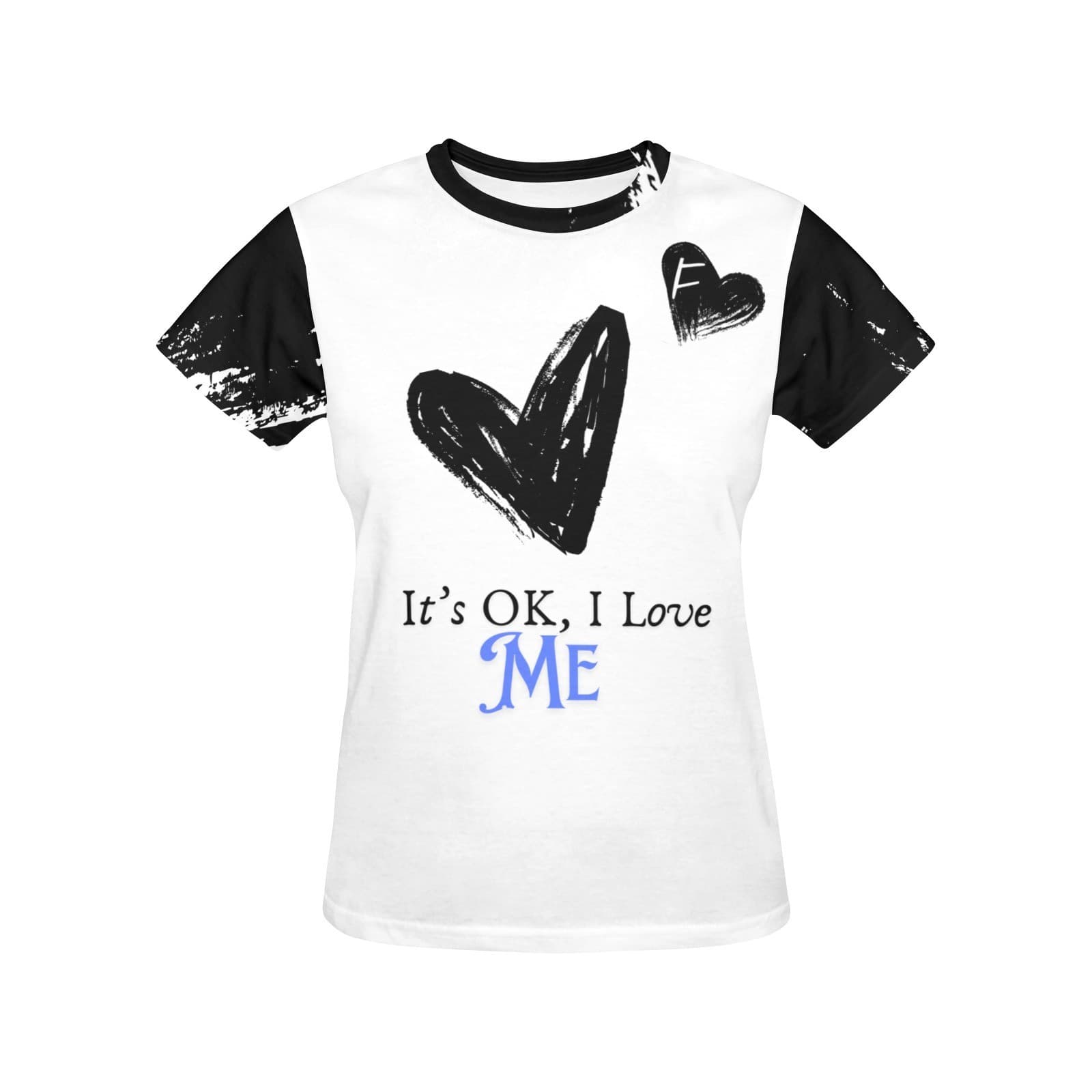 Feral Miss Women's "It's OK, I Love Me" T-Shirt – Yellow, White, Gray | Self-Lov