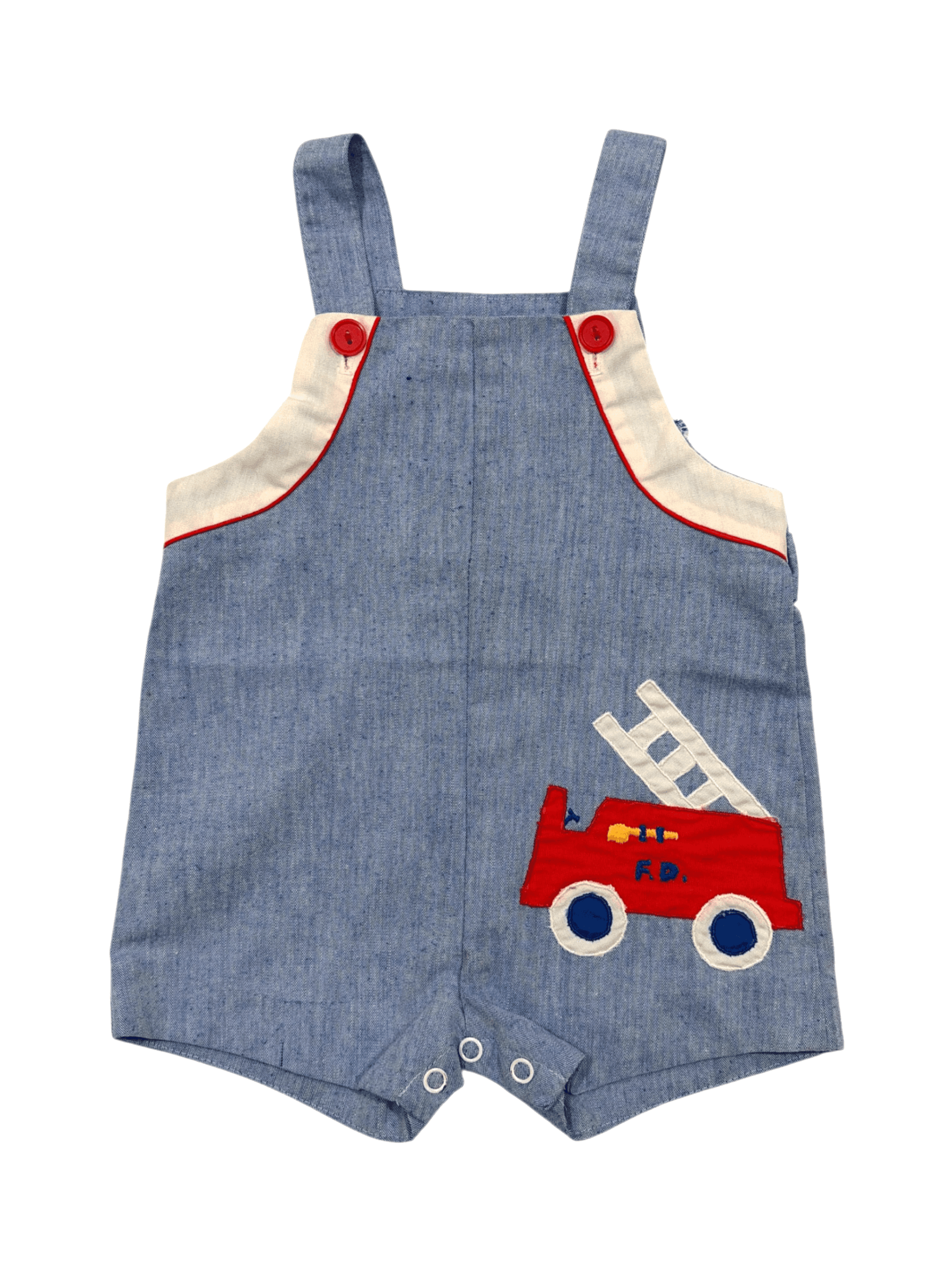 Boys size 18 months fire truck overall