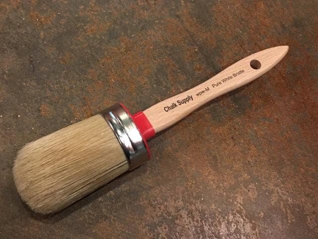 Paint & Wax White Bristle Brush - Med