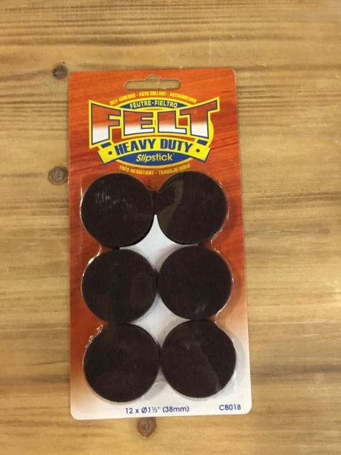Chocolate Brown 1.5" Felt Self Stick Pads
