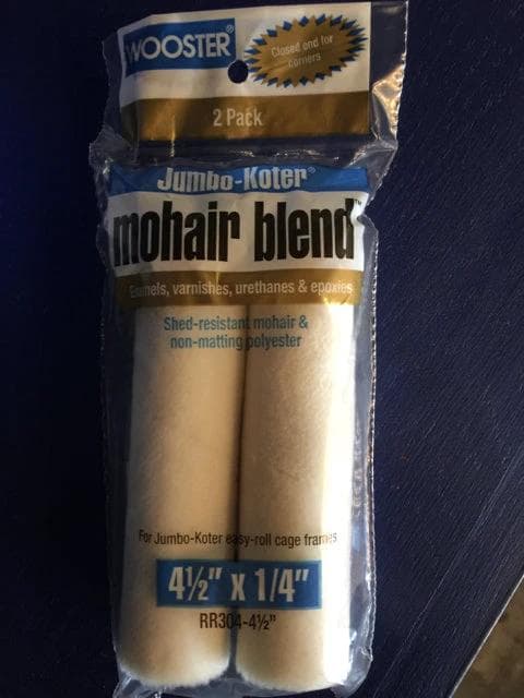 Mohair 1/4" Nap Mini Roller Cover