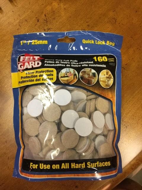 1"/25mm Quick Lock Bag 160 Piece Felt Gard