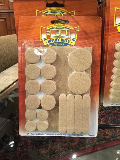 100pc Self Stick 1" Felt Pads - Beige