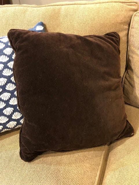 Brown Felt Accent Pillow