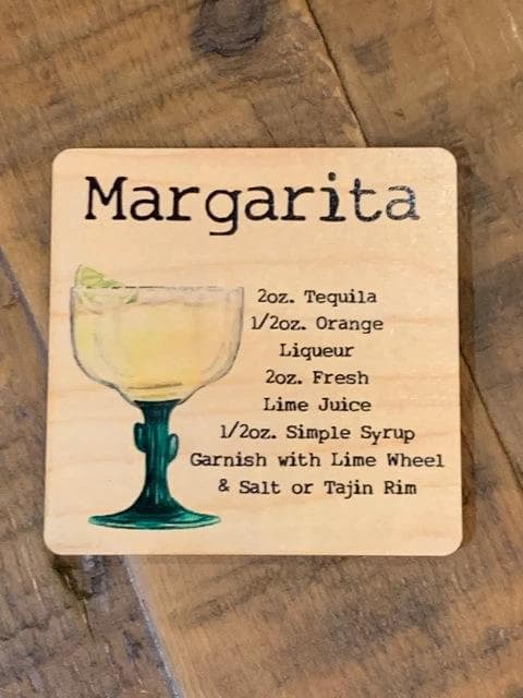 *NEW* "Margarita Cocktail" Wood Coaster