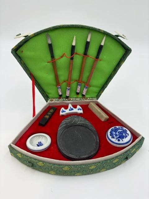 Vintage Chinese Calligraphy Set