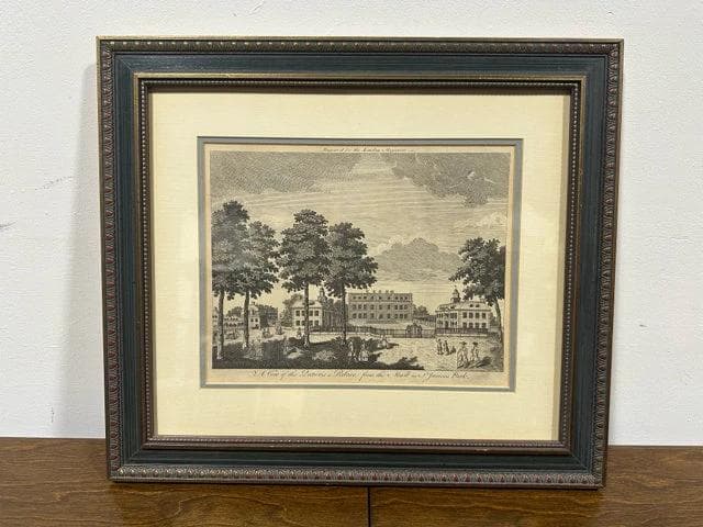 "A View Of The Queens Palace From The Mall In St. James Park" Framed Print