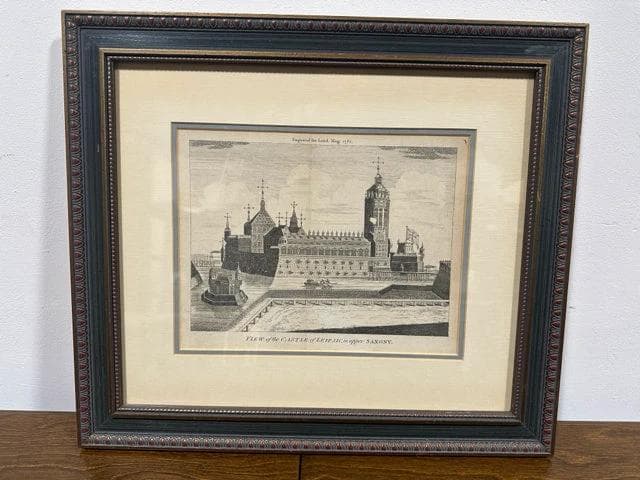 "View Of The Castle Of Leipsic In Upper Saxony 1761" Framed Lithograph Print