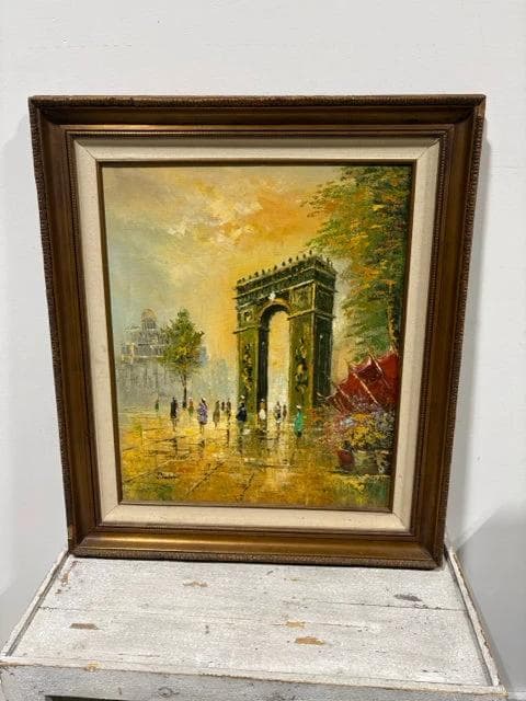 Parisian Street Scene Framed Wall Art