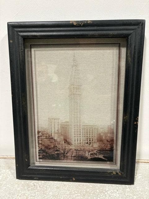 Framed Cleveland Public Square 3D Framed Glass Artwork