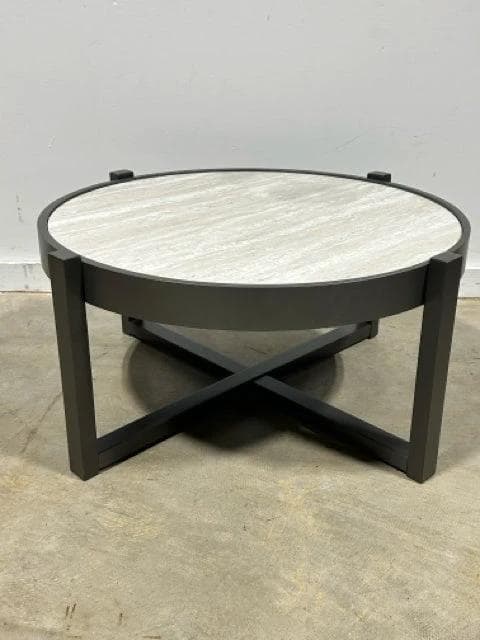 Ashley Faux Marble Top Coffee Table In Ash Gray