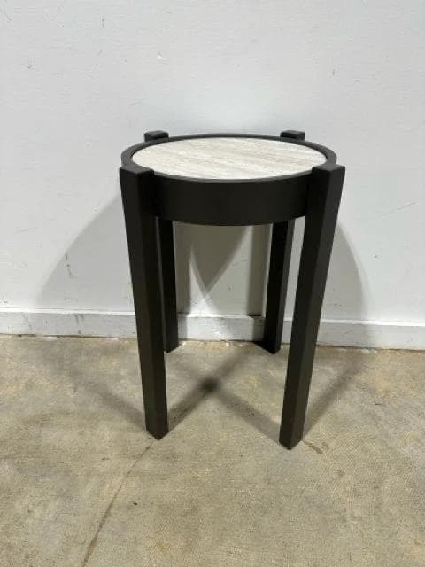 Ashley Faux Marble Top End Table in Ash Gray